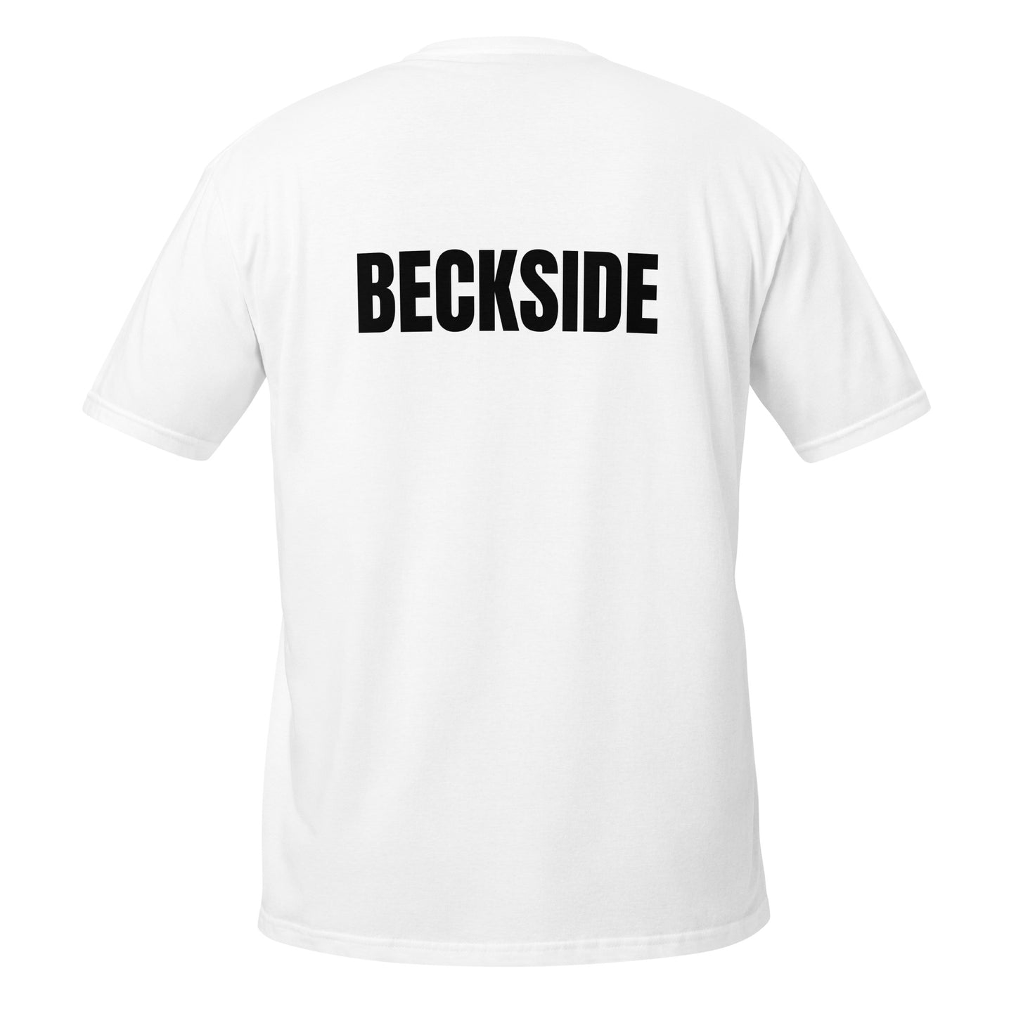 Short-Sleeve Unisex T-Shirt "RICHNESS, BECKSIDE" white