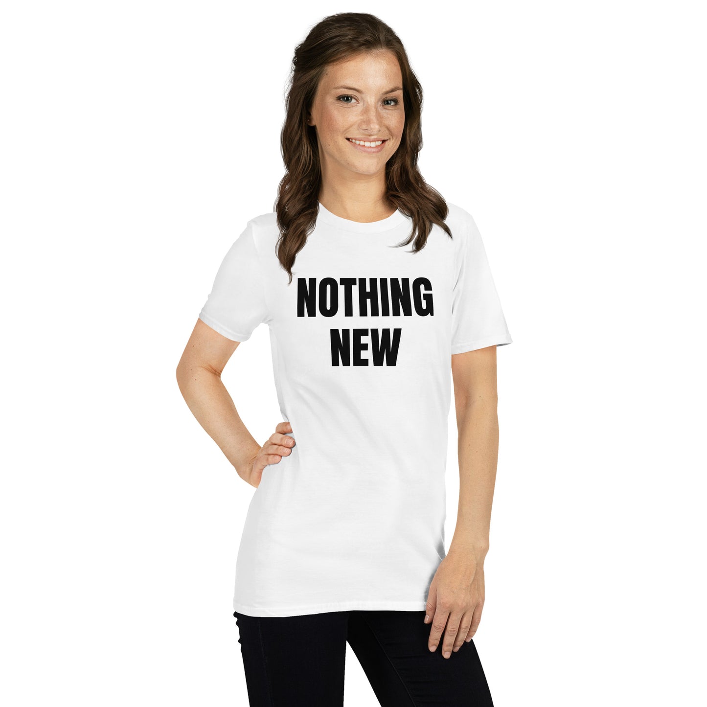 Short-Sleeve Unisex T-Shirt "NOTHING NEW" white
