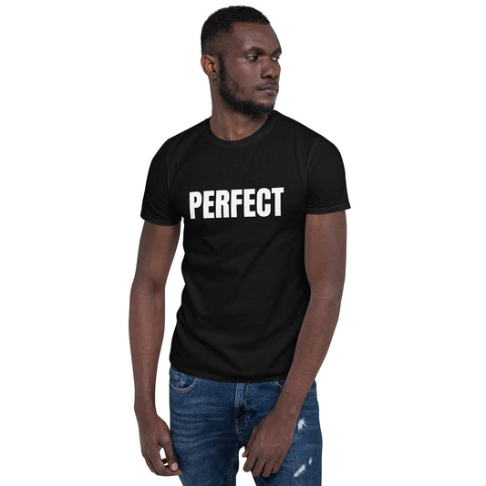 Short-Sleeve Unisex T-Shirt "PERFECT AS YOU ARE" black